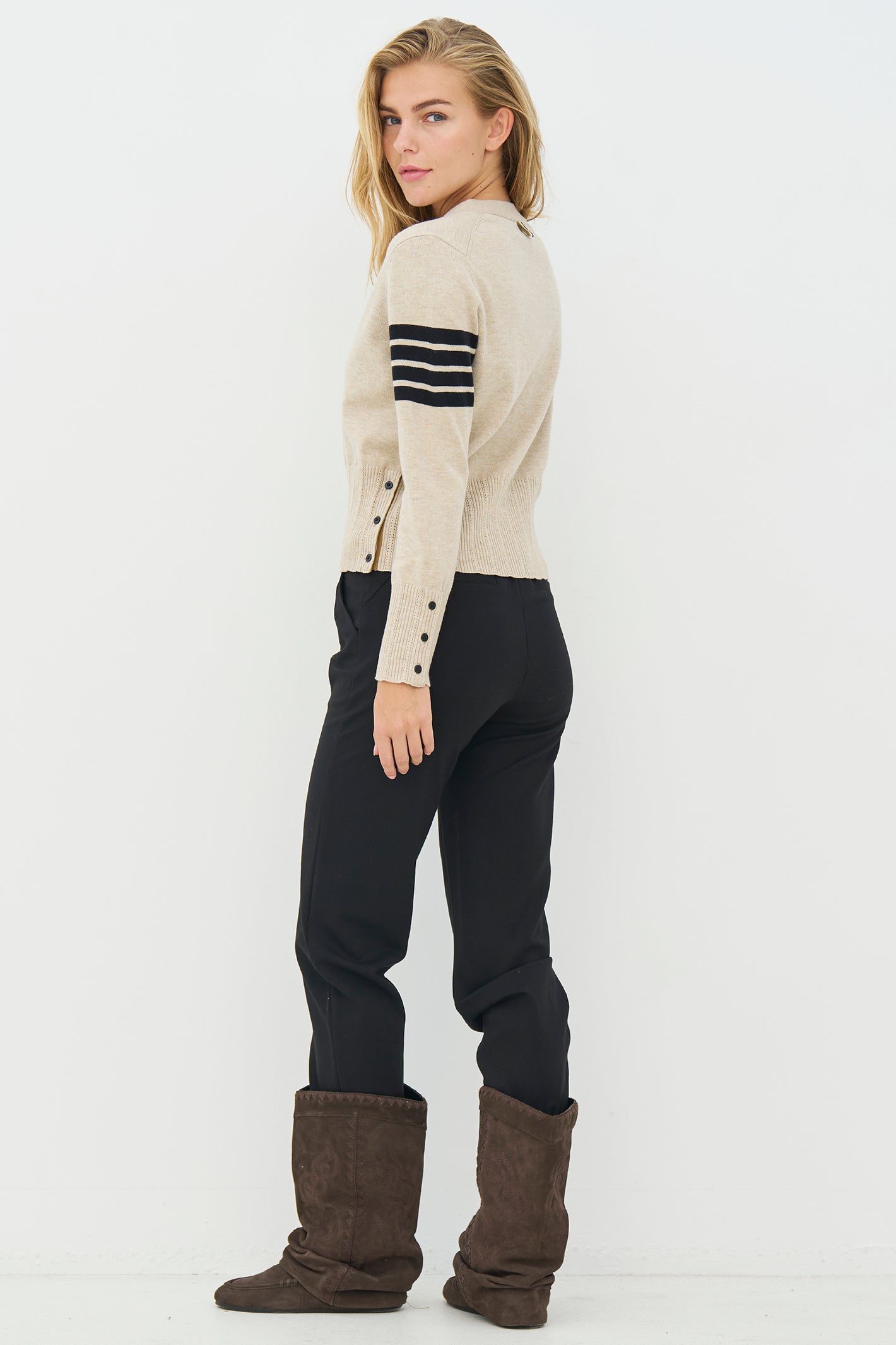 Nu Denmark Crista Seasand Mix Beige Cardigan 8749-65 125