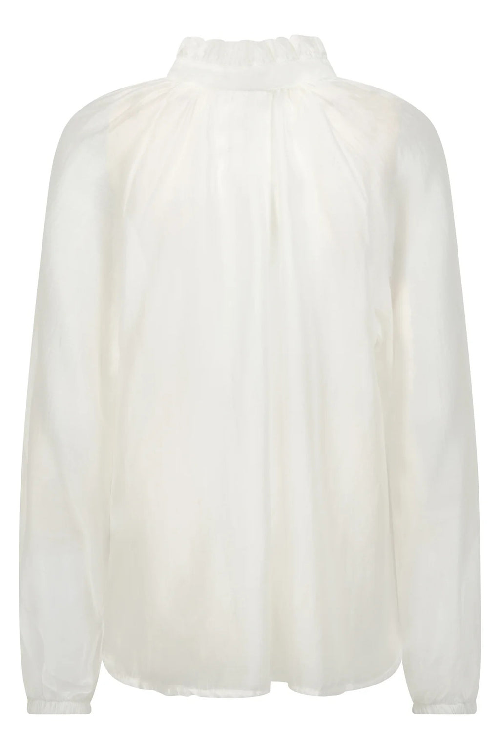 Nu Denmark Elly Creme White Tie Neck Sheer Blouse 8977-40, back packshot