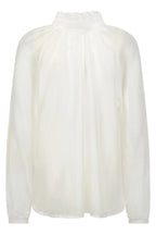 Nu Denmark Elly Creme White Tie Neck Sheer Blouse 8977-40, back packshot
