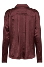 Nu Denmark Emory Burgundy Red Satin Overshirt 8928-40, back packshot