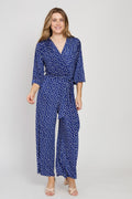 Onjenu Laurie navy polka dot jumpsuit at OSO Boutique