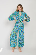 Onjenu Laurie green multicolour print jumpsuit at OSO Boutique