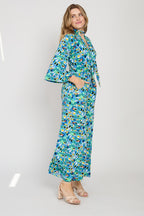 Onjenu Laurie green multicolour print jumpsuit at OSO Boutique