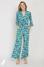 Onjenu Laurie green multicolour print jumpsuit at OSO Boutique