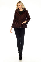 Oopera Brown Coat J2658W-4, front view