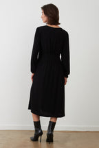 Orfeo Paris Gina Black Dress DS1884, back view