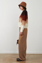 Orfeo Paris Josepha Chocolate Brown Jumper SWT5110, side view