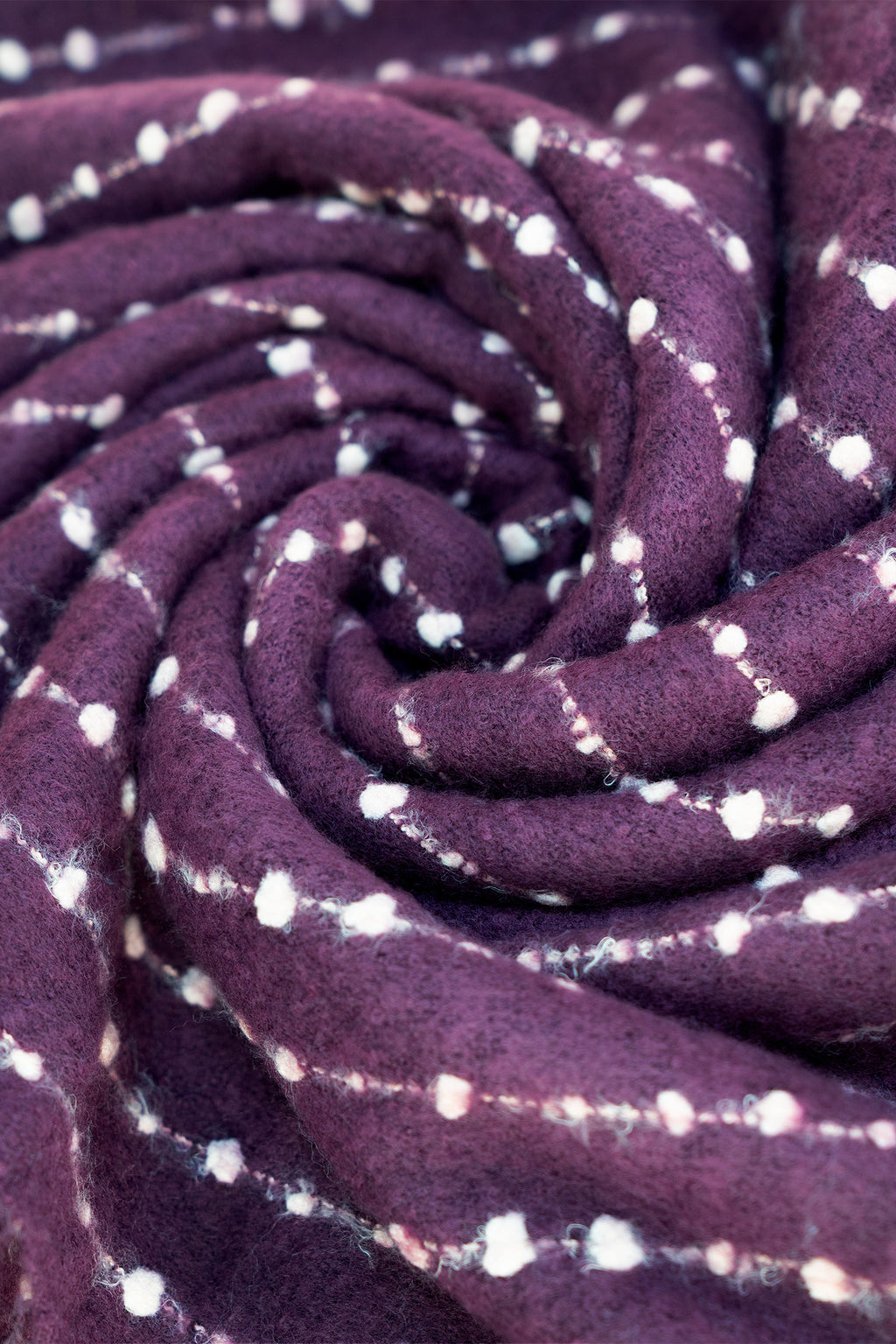 Powder Dakota Damson Purple Scarf DAK6, fabric detail