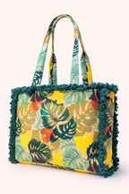 Powder FBT6 Exotic Leaves Fringe Box Bag