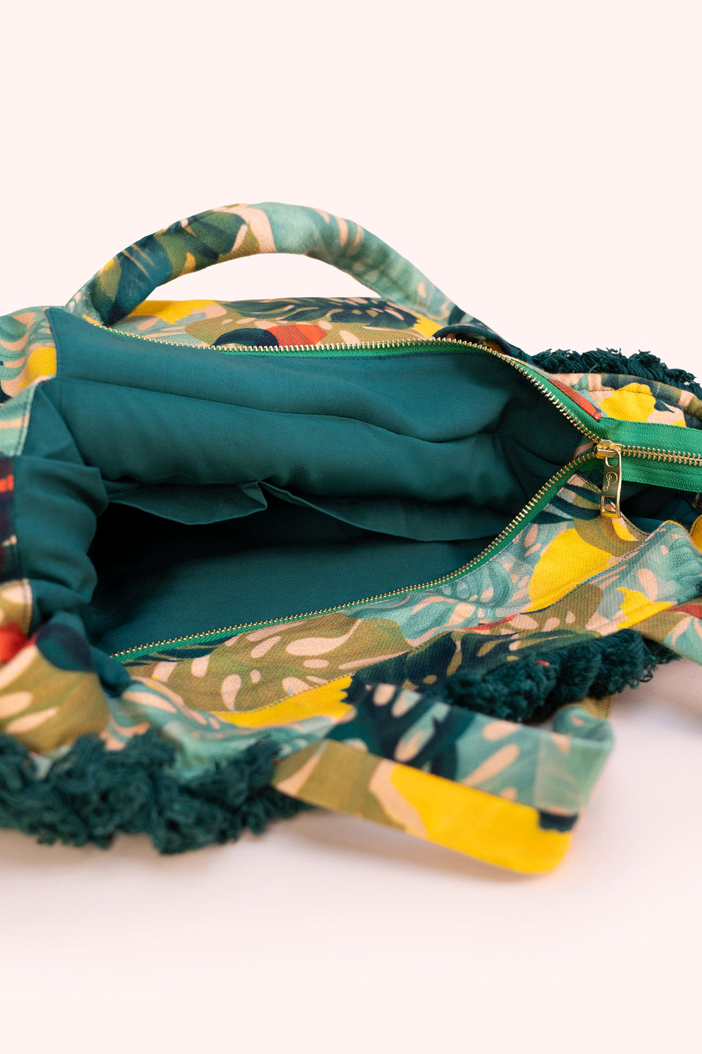 Powder FBT6 Exotic Leaves Fringe Box Bag