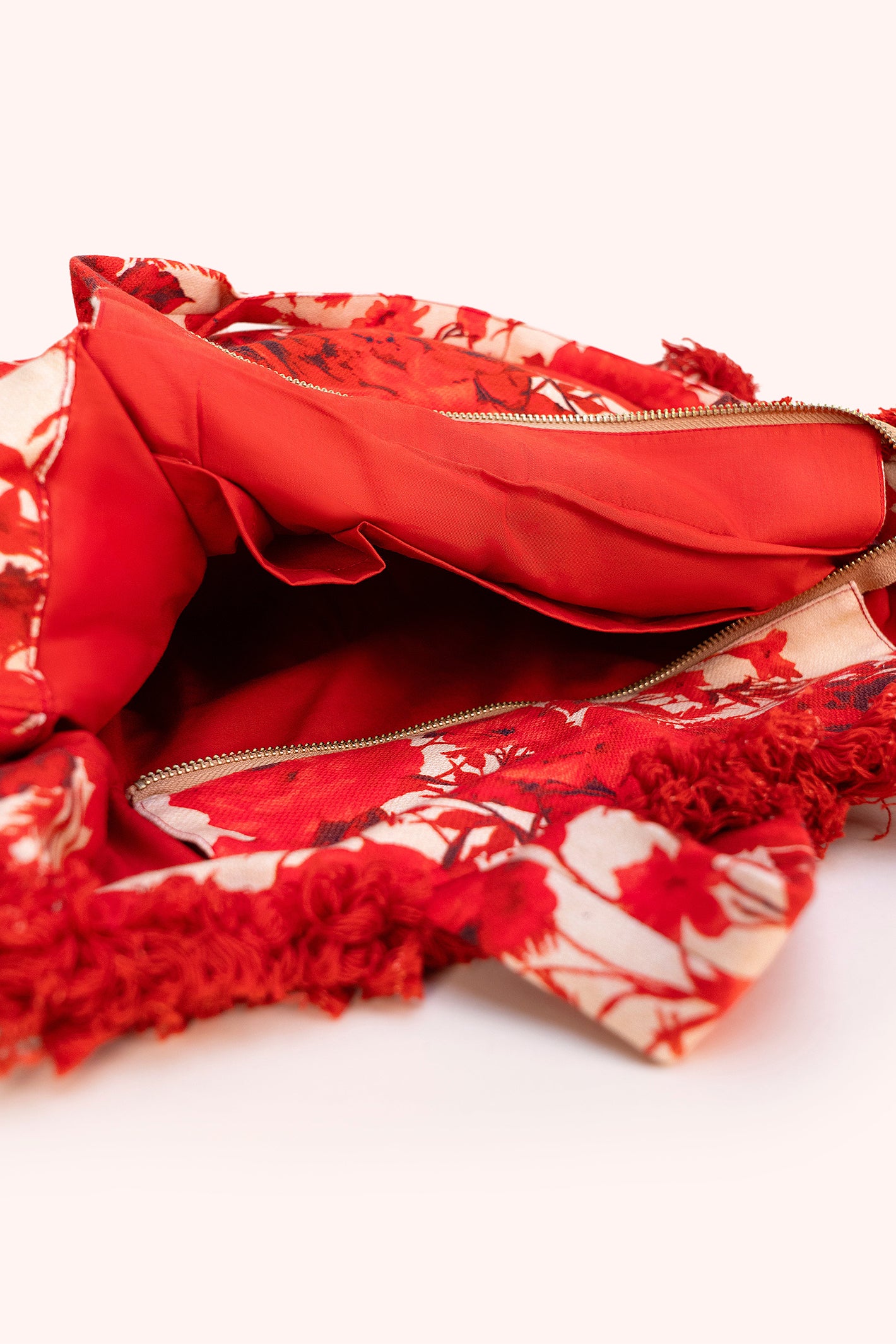 Powder FBT7 Rouge Blooms Fringe Box Bag