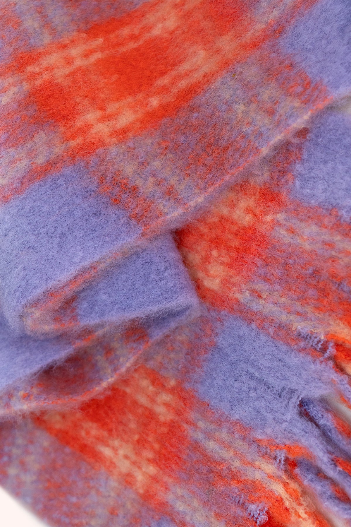 Powder Flora Tangerine Mix Multicolour Scarf FLO19, fabric detail