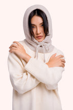 Powder Helga Cream Beige Snood HEL8, worn view