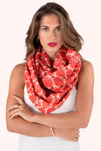 Powder INF1 Rouge Palms Cotton Infinity Scarf
