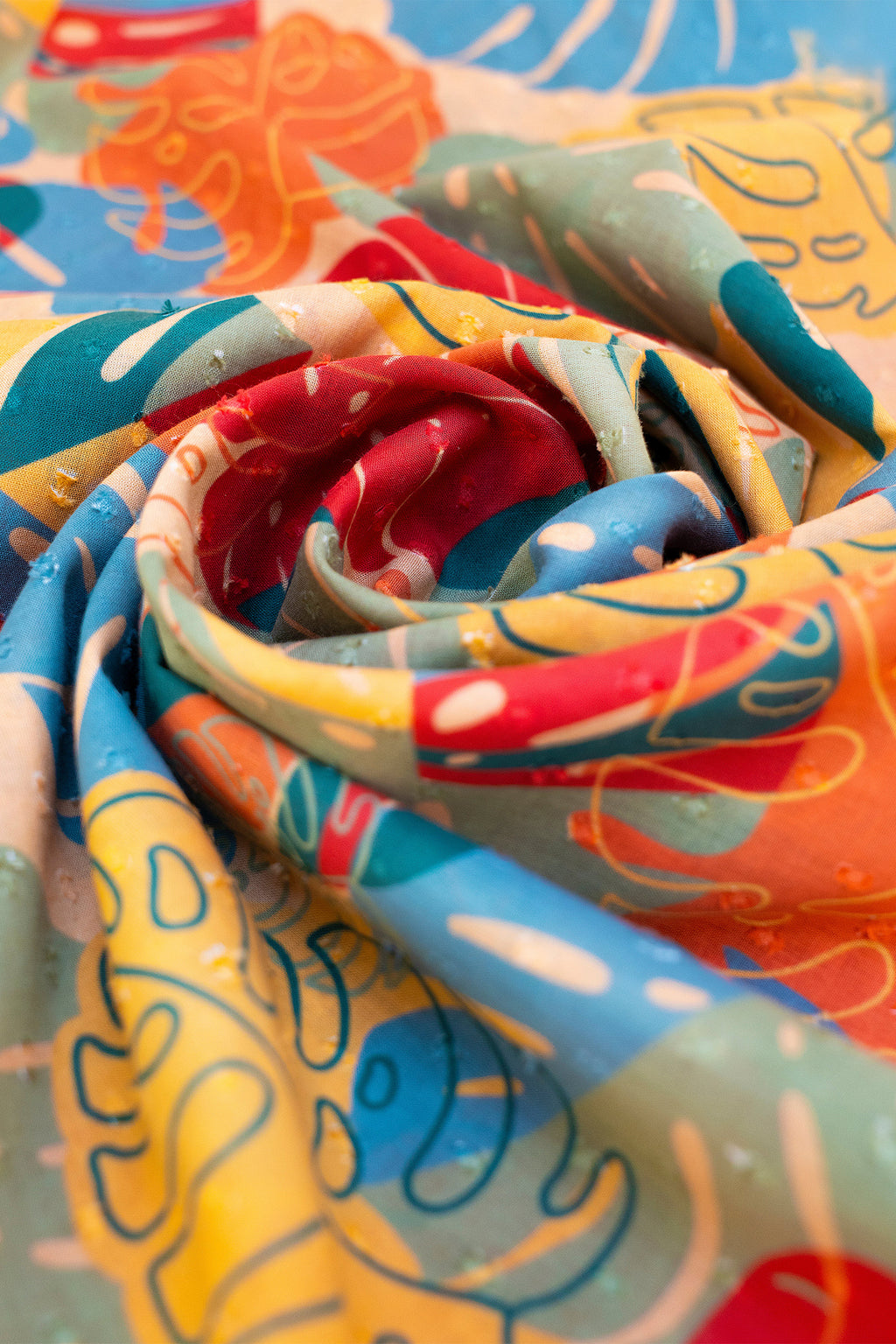 Powder INF3 Exotic Leaves Cotton Infinity Scarf