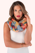 Powder INF3 Exotic Leaves Cotton Infinity Scarf