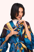 Powder Iris Blue Jewellery Roll JRO7, worn view