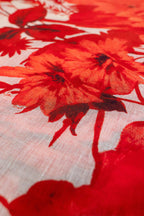 Powder LIN39 Rouge Blooms Linen Cotton Scarf