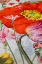 Powder LIN40 Fine Flowers Linen Cotton Scarf