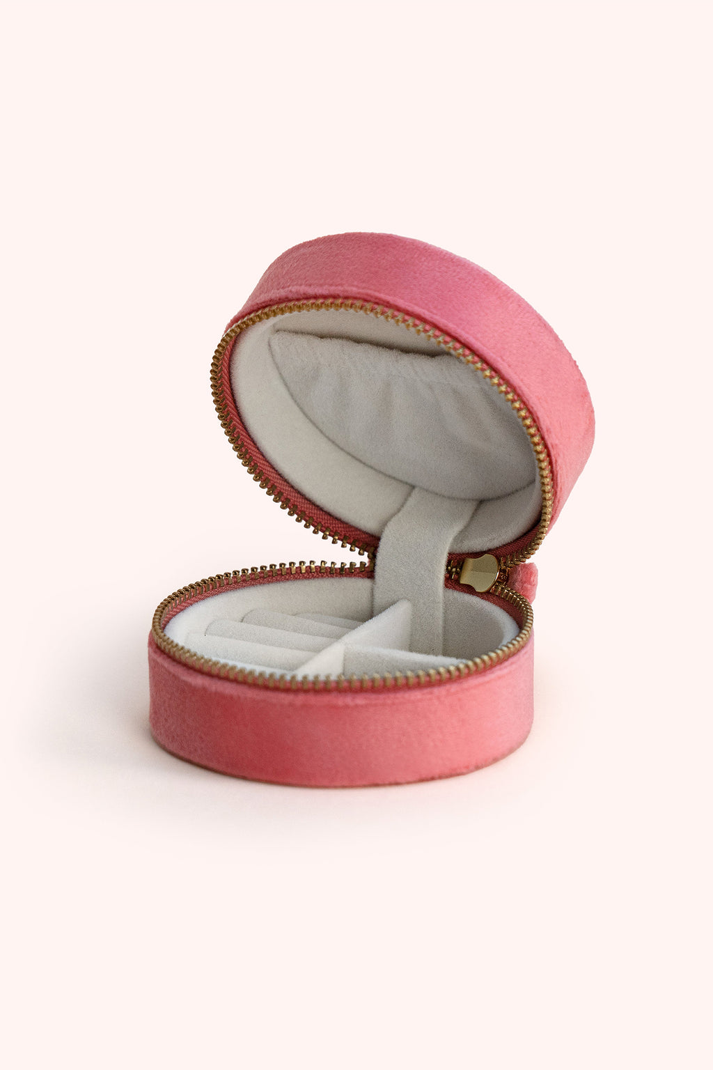 Powder Mouse Pink Jewellery Box RJBX8, open interior view