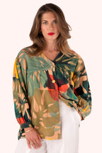 Powder SCJ2 Exotic Leaves Ladies Shirt