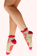 Powder SOC790 Rouge Blooms Trainer Socks
