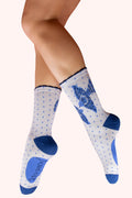 Powder SOC803 Blue Birds Ankle Socks