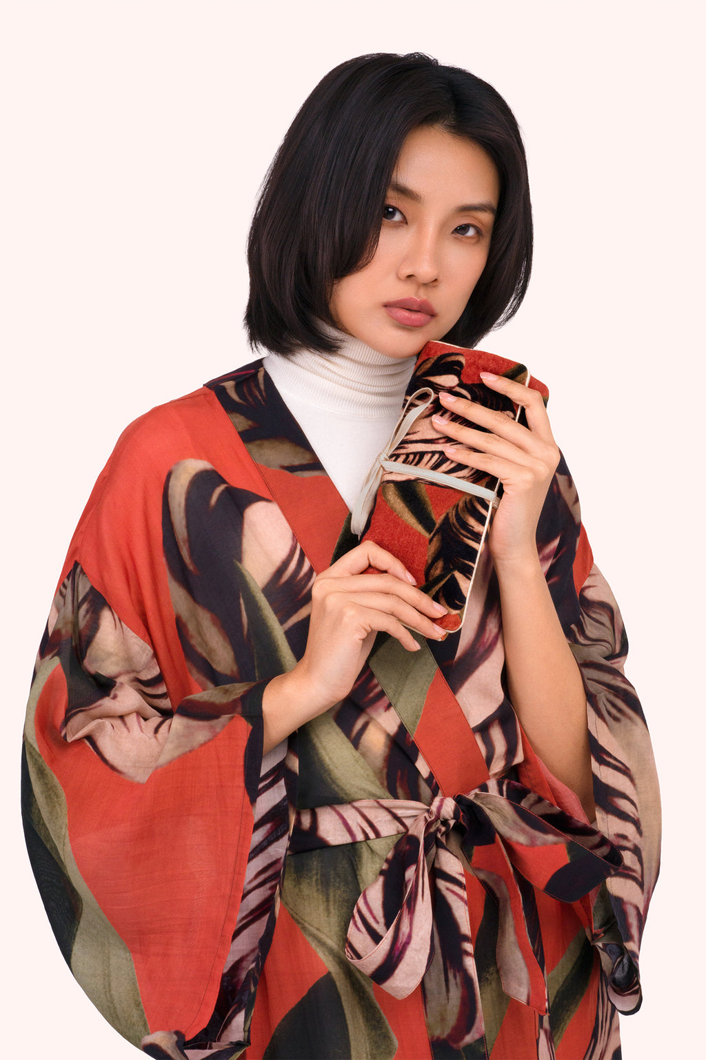 Powder Tulip Multicolour Jewellery Roll JRO9, worn view