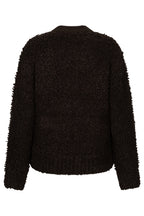 Red Button Bomber espresso teddy knit jacket at OSO Boutique