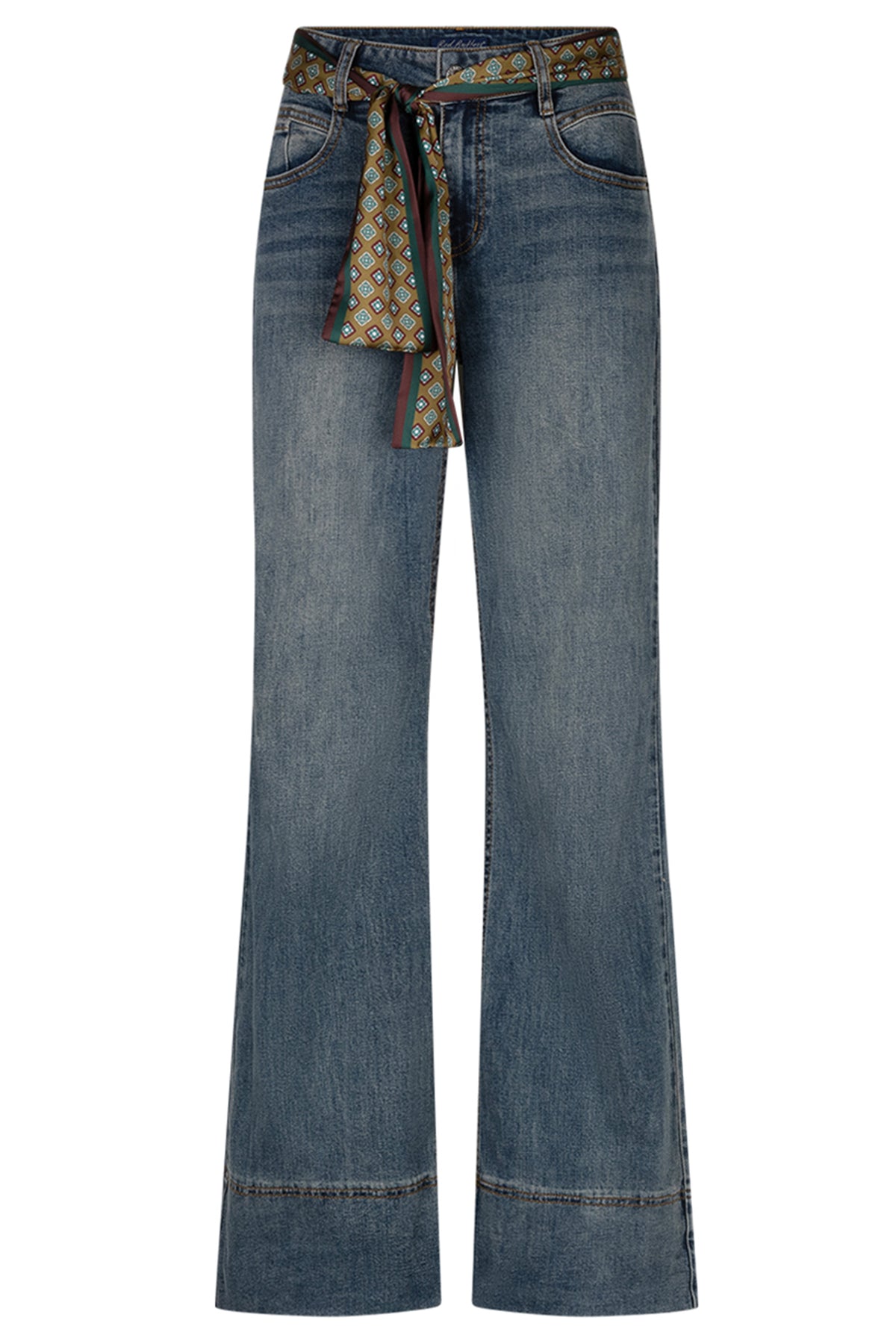 Red Button Brielle vintage wash jeans with scarf belt at OSO Boutique