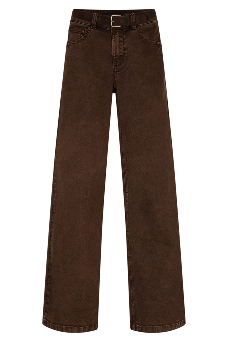 Red Button Colette coffee brown belted trousers at OSO Boutique