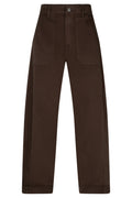 Red Button Margot mud brown fine twill trousers at OSO Boutique