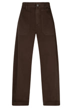 Red Button Margot mud brown fine twill trousers at OSO Boutique