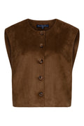 Red Button praline faux suede waistcoat at OSO Boutique