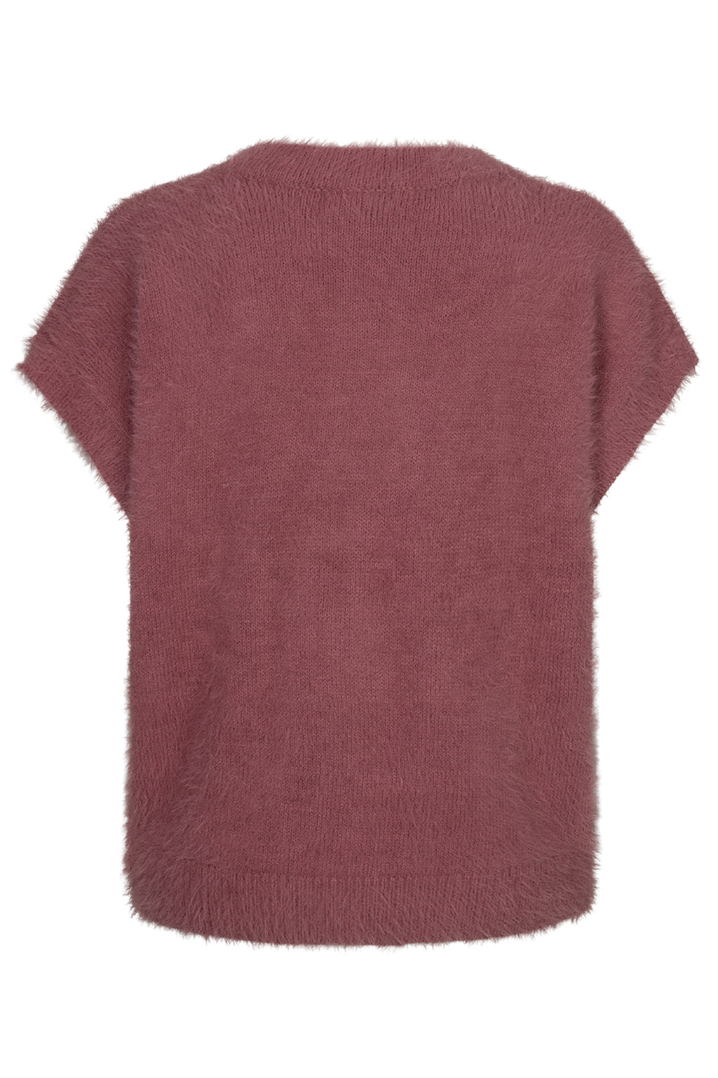Red Button sleeveless Fuzzy mauve knitted waistcoat at OSO Boutique