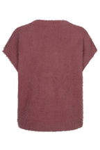 Red Button sleeveless Fuzzy mauve knitted waistcoat at OSO Boutique