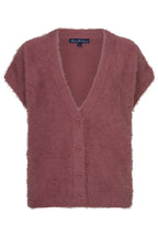 Red Button sleeveless Fuzzy mauve knitted waistcoat at OSO Boutique