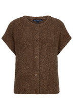 Red Button sleeveless mud boucle cardigan at OSO Boutique
