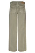 Red Button SRB4752A Claudette Light Khaki Slanted Seams Twill Trousers