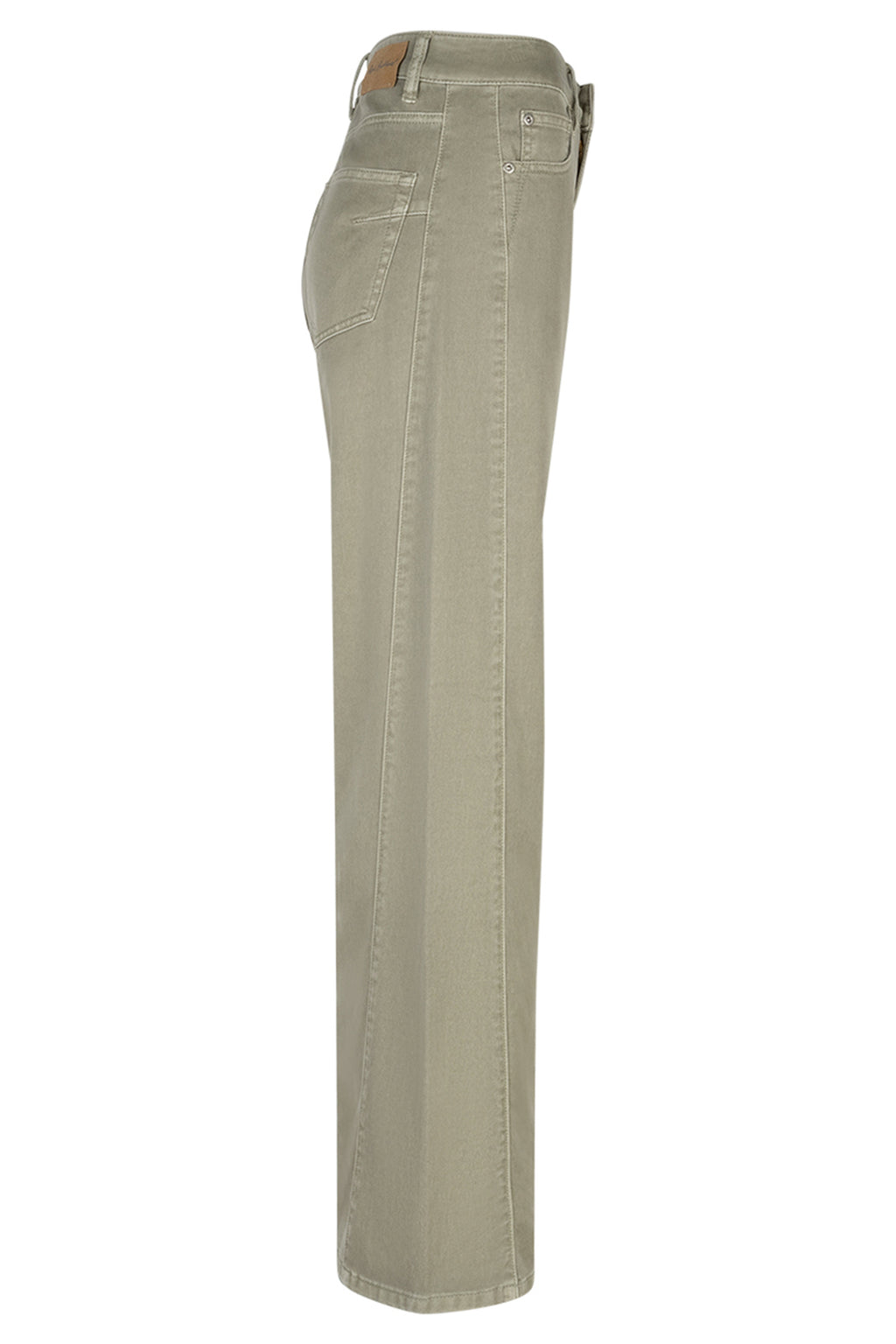 Red Button SRB4752A Claudette Light Khaki Slanted Seams Twill Trousers