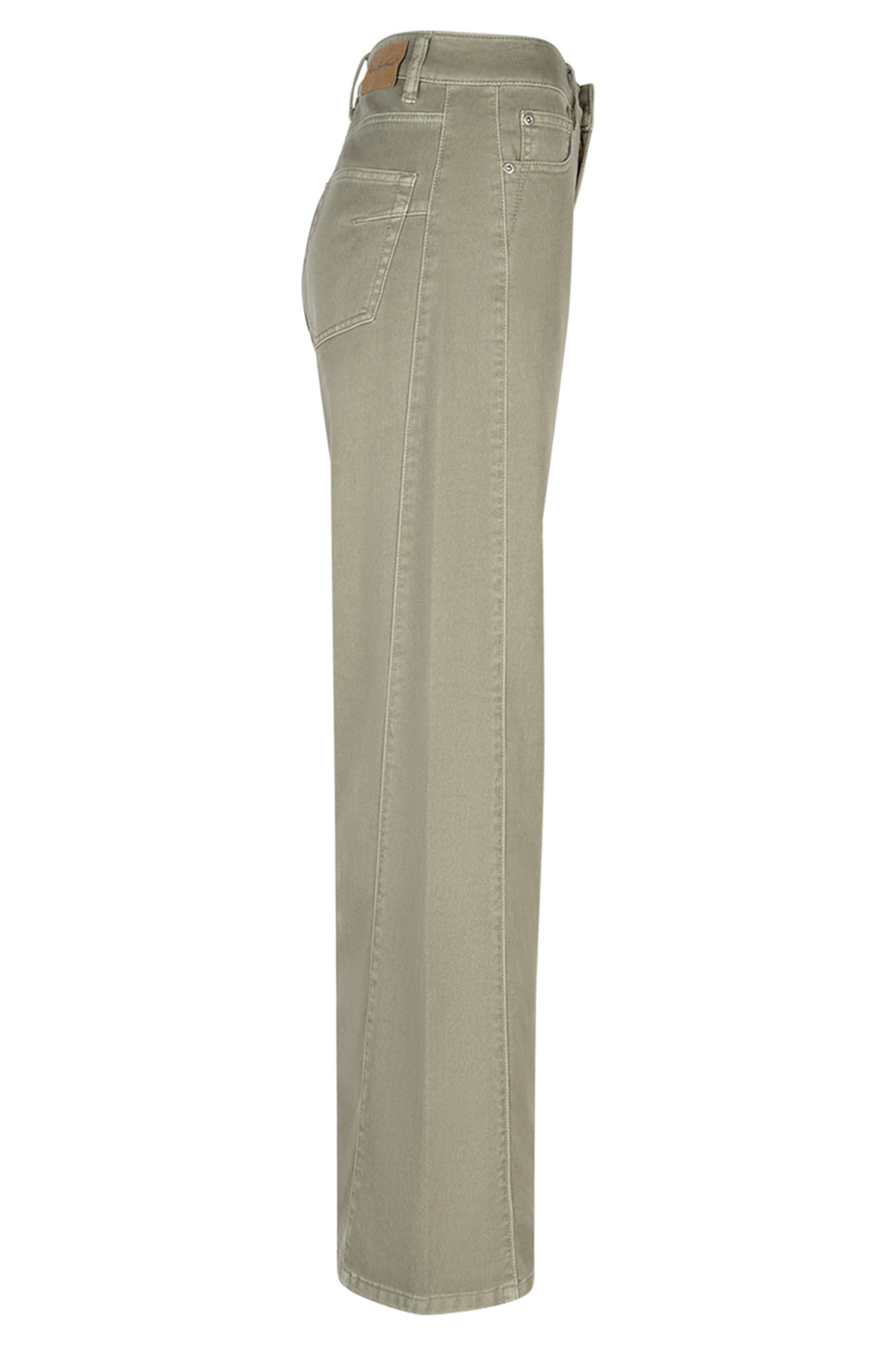 Red Button SRB4752A Claudette Light Khaki Slanted Seams Twill Trousers