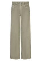 Red Button SRB4752A Claudette Light Khaki Slanted Seams Twill Trousers