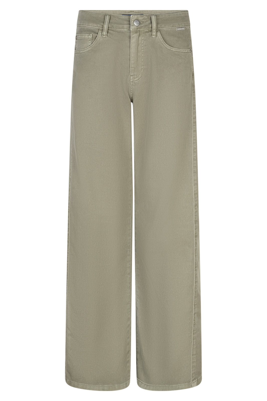 Red Button SRB4752A Claudette Light Khaki Slanted Seams Twill Trousers