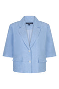 Red Button SRB4771 Blazer Light Blue Linen Blend Melange Jacket