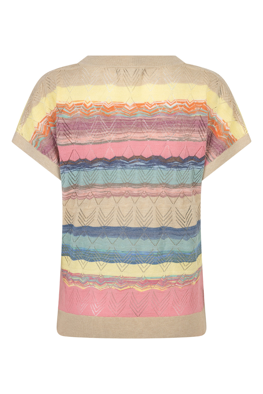 Red Button SRB4775 Jerry Multicolour Stripe Short Sleeve Top