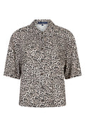 Red Button SRB4864 Nora Pebble Leopard Print Linen Blouse