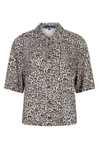 Red Button SRB4864 Nora Pebble Leopard Print Linen Blouse