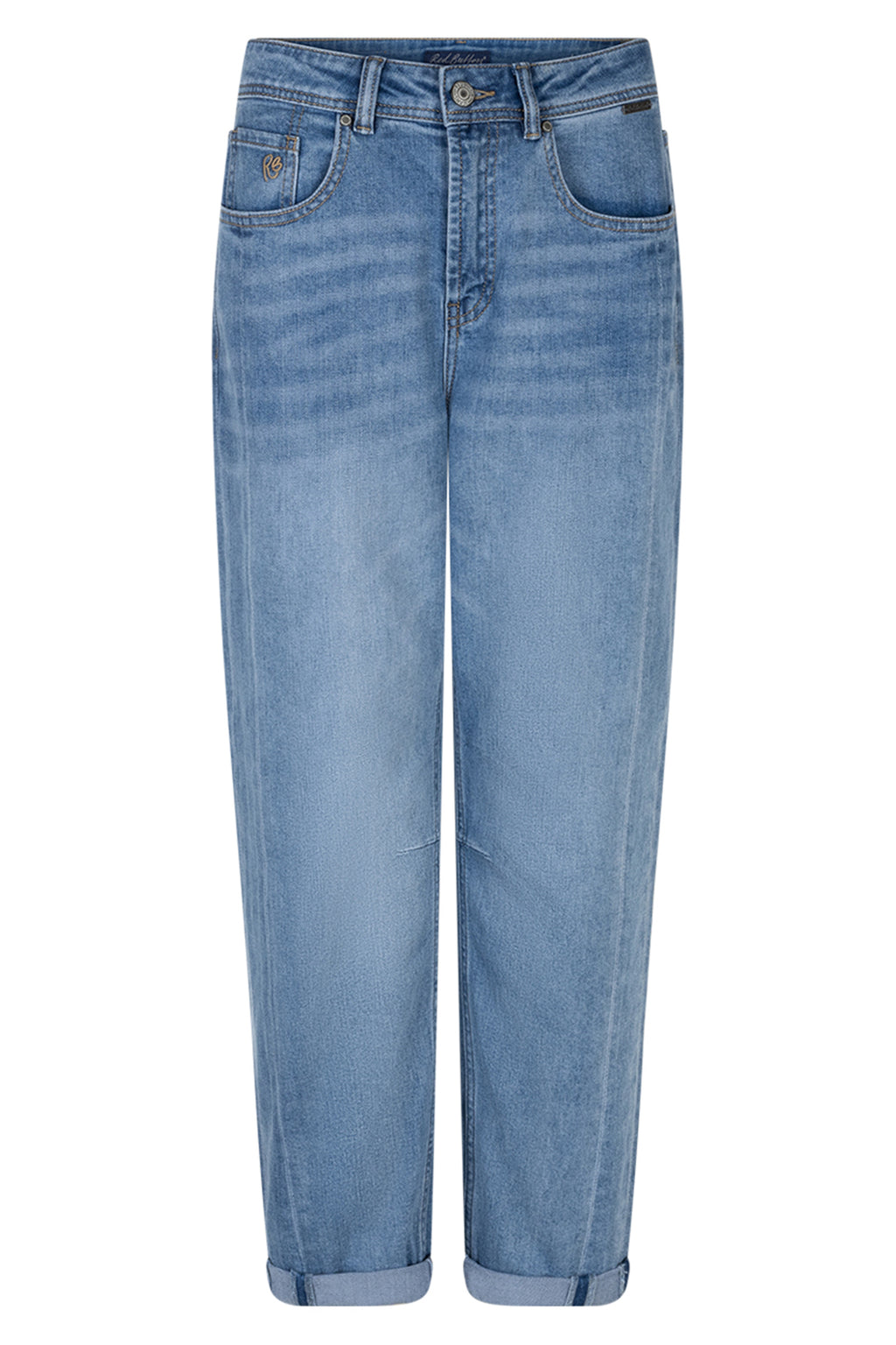 Red Button SRB4911 Caitlina Mid Stone Blue Sidepatch Jeans