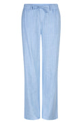 Red Button SRB4915A Claudette Light Blue Linen Blend Pinstripe Trousers