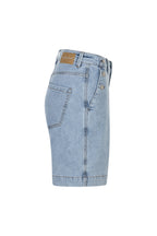 Red Button SRB4936 Bibette Bleach Blue Denim Button Shorts
